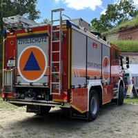 Der Berliner Unterwelten e.V., neben vielen anderen Aktueren, auf dem Familienfest im Fort Hahnberg.